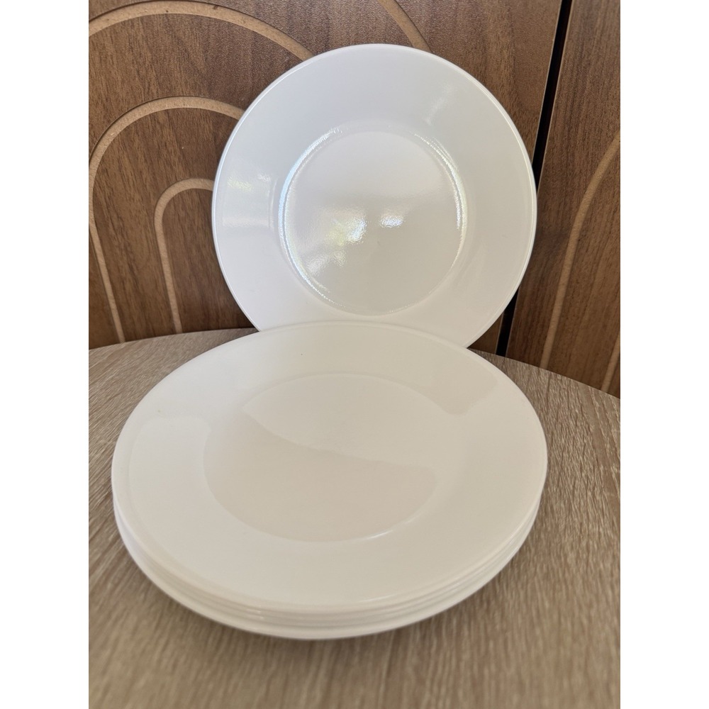 Corelle Small Bread Dessert Plates 6 3/4" White Blank Winter Frost Lot of 5